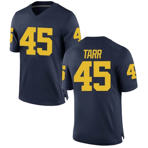Greg Tarr Michigan Wolverines Men's NCAA #45 Navy Game Brand Jordan College Stitched Football Jersey JZM2654OL